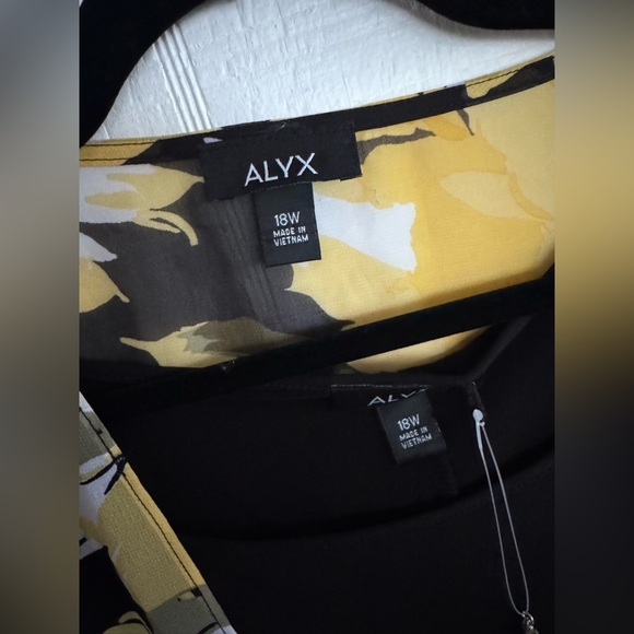 Alyx size 18w nwt Black Dress with floral kimono overlay - Picture 3 of 8